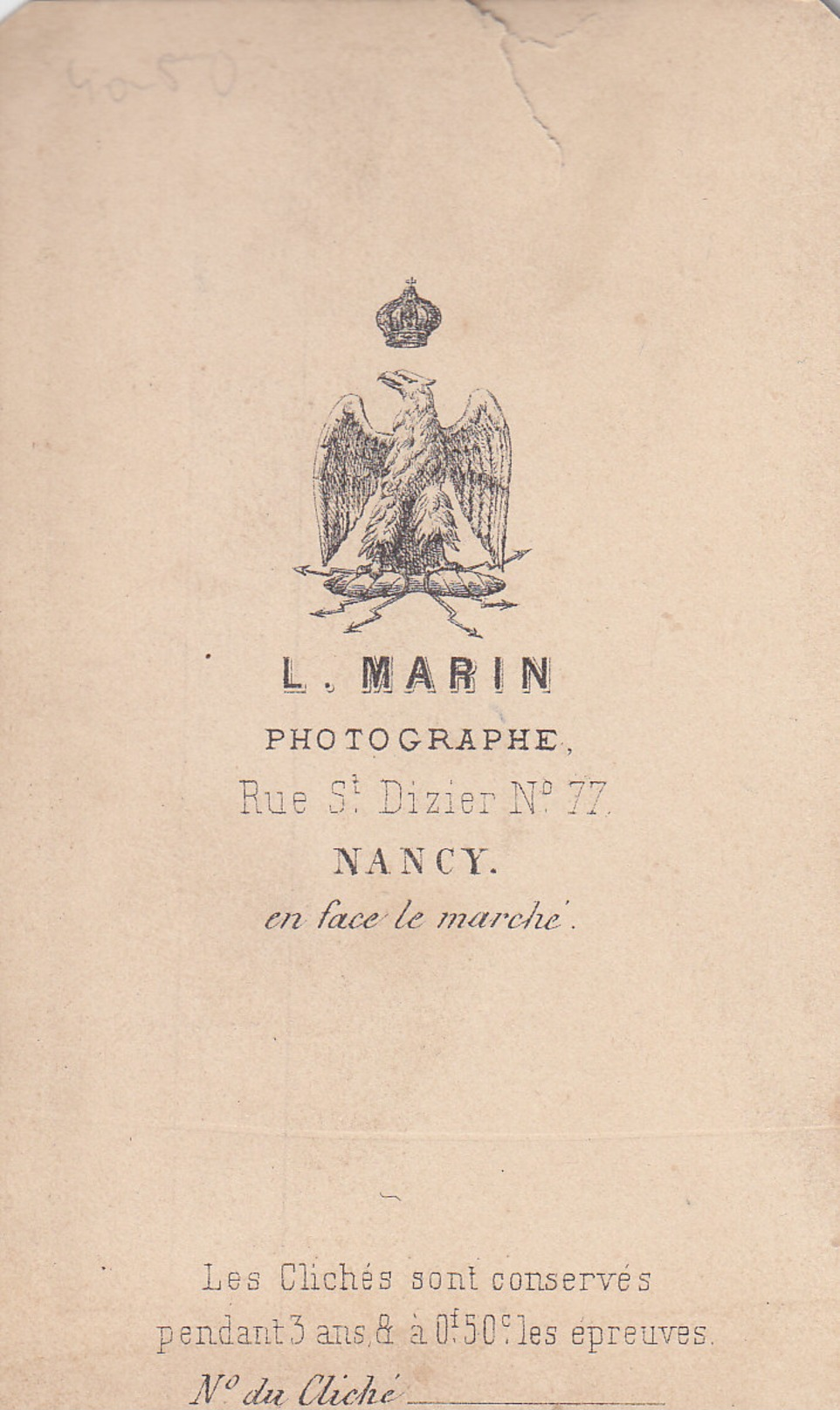 CDV Foto Deutscher Oder Französischer Soldat Um 1870/71 In Nancy Frankreich Orden - Guerre, Militaire