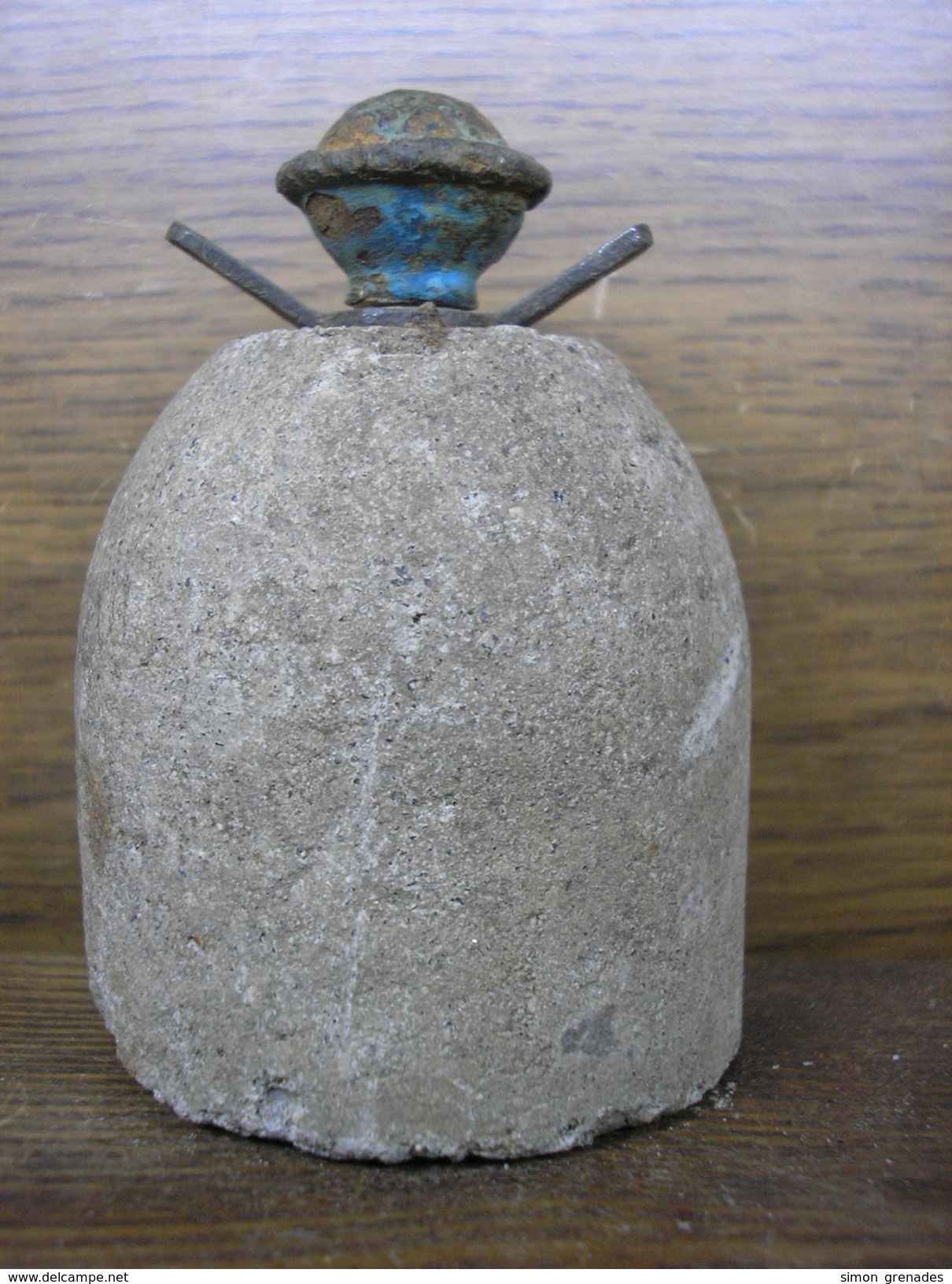 German Concrete Egg Grenade ! Inert - 1939-45