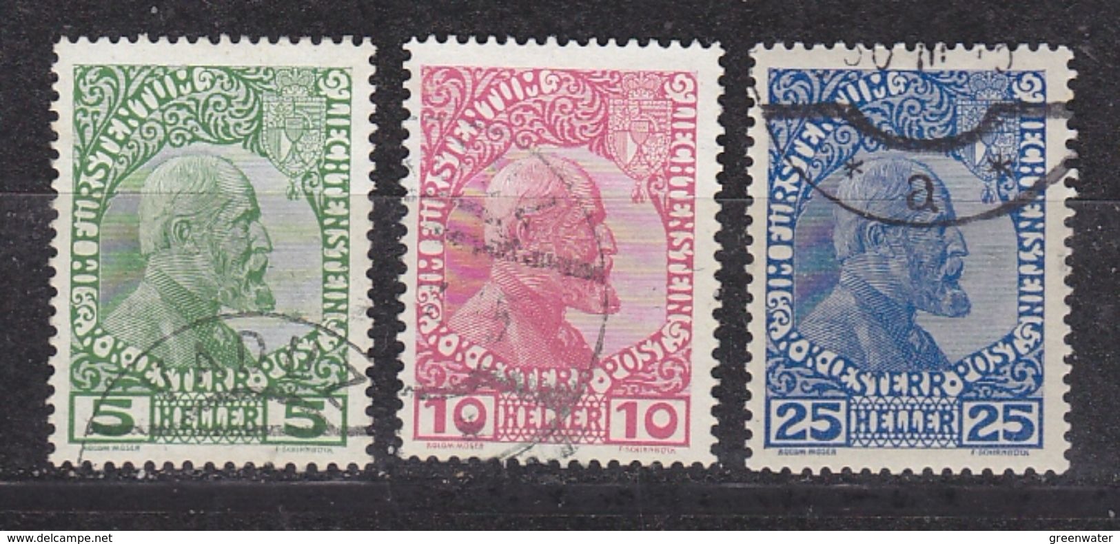 Liechtenstein 1912 Definitives / Kreidepapier 3v Used (37162) - Gebruikt