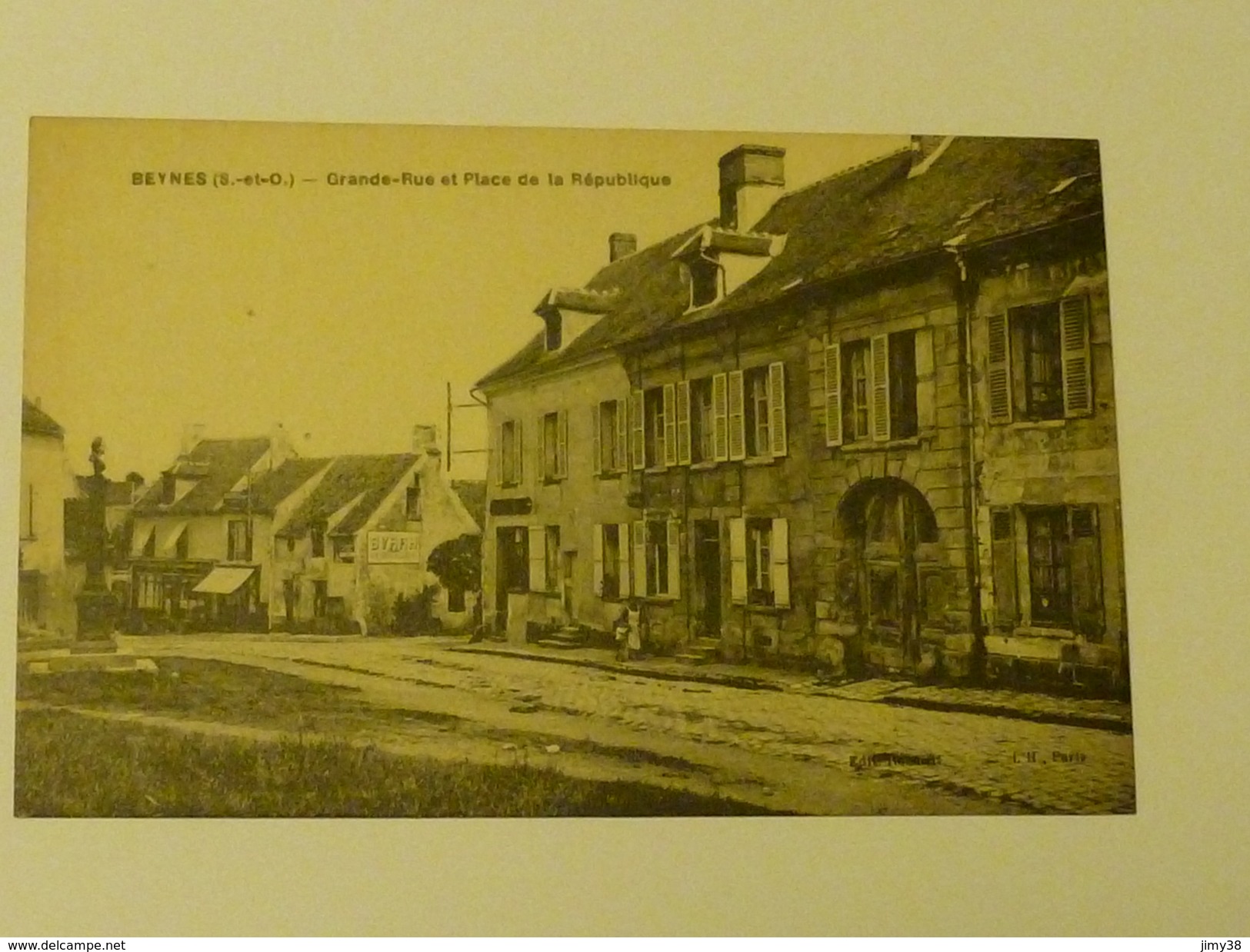 YVELINES-BEYNES-GRANDE RUE ET PLACE DE LA REPUBLIQUE -ANIMEE - Beynes