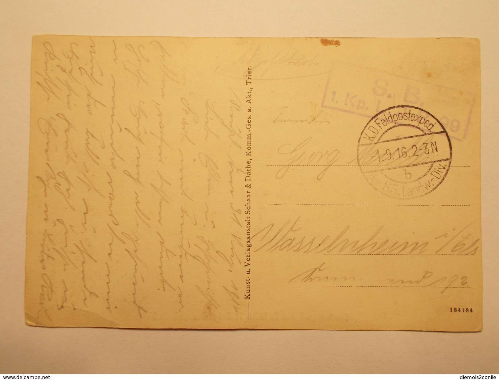 Marcophilie  Cachet Lettre Obliteration - Militaire ALLEMAGNE 1916 (1631) - Lettres & Documents