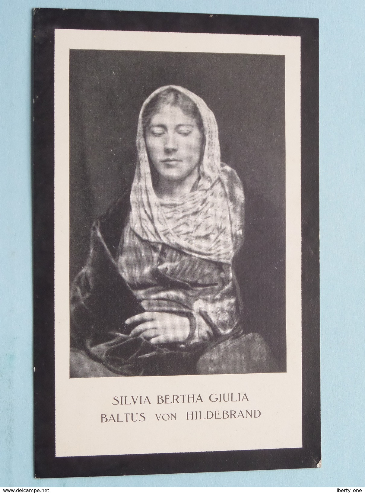 Silvia BERTHA GIULIA - BALTUS VON HILDEBRAND ( Achterkant PRENT Blanco ) - Religion & Esotérisme