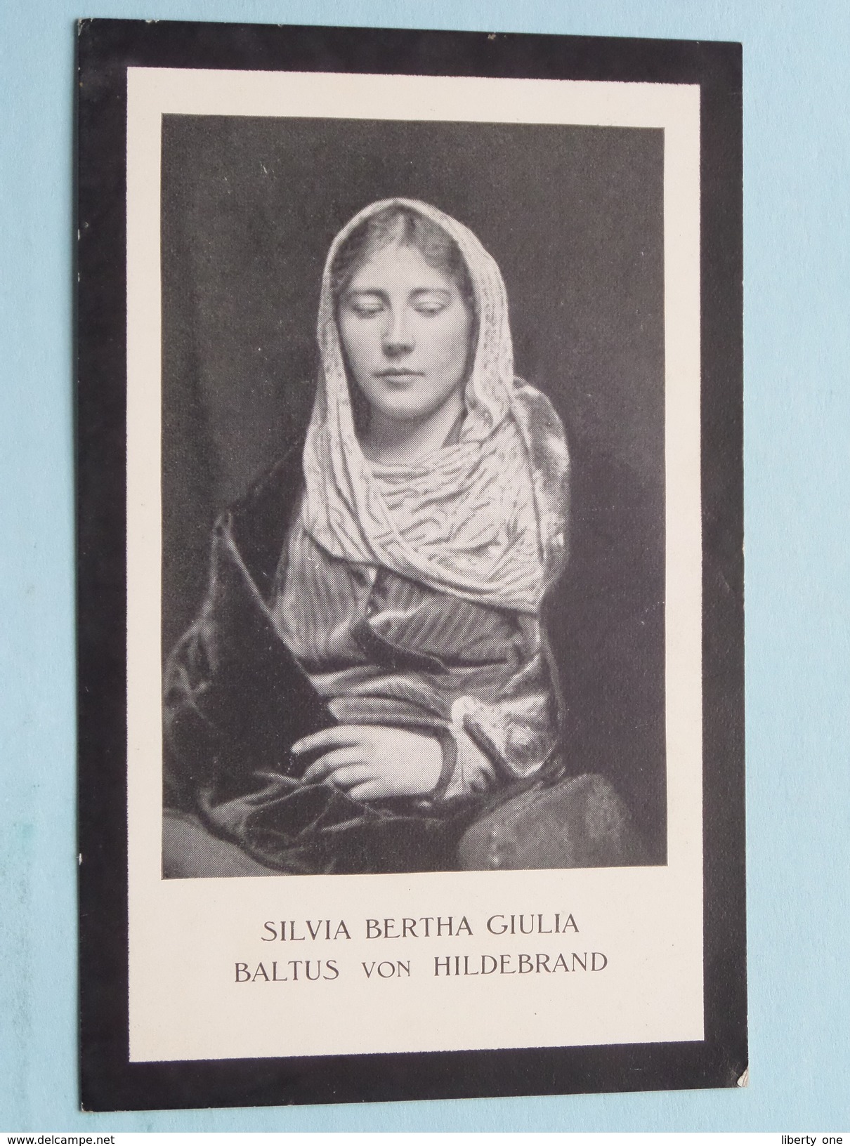 Silvia BERTHA GIULIA - BALTUS VON HILDEBRAND ( Achterkant PRENT Blanco ) - Godsdienst & Esoterisme