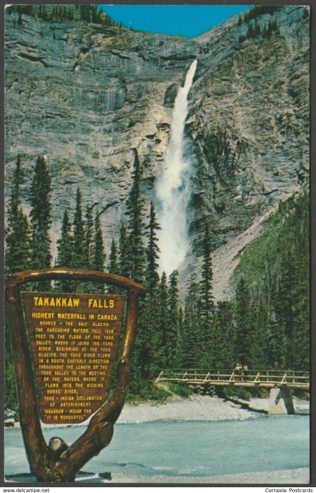 Takakkaw Falls, Yoho National Park, British Columbia, C.1970 - Grant-Mann Postcard - Other & Unclassified