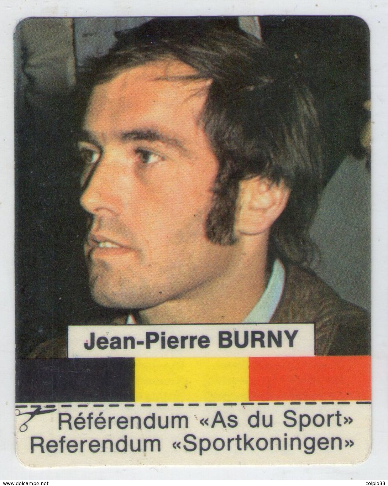 AUTOCOLLANT . STICKER . 1974 . CLARK  TENDERMINT .  LES AS DU SPORT BELGE . JEAN-PIERRE  BURNY - Autocollants