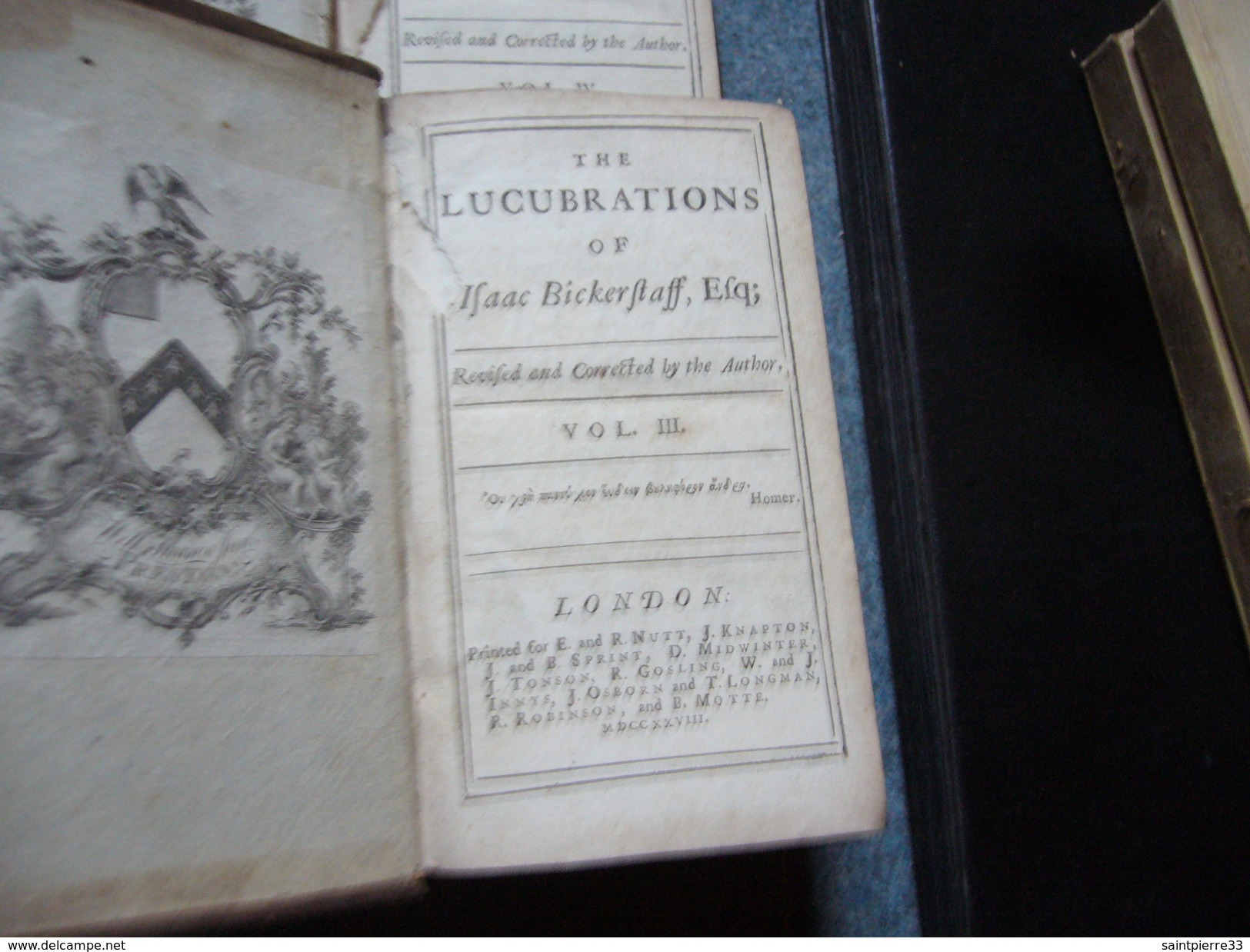 Richard Steele The Tatler The Lucubrations Of Isaac Bickerstaff 1728 In Four Vol. - 1700-1799