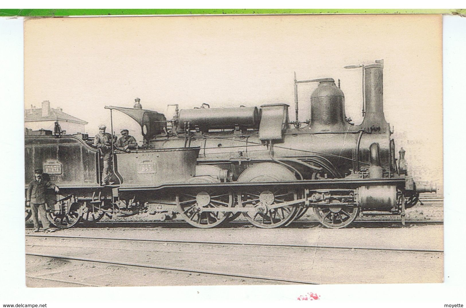 CPA-TRAINS-LOCOMOTIVES DU P.L.M-LOCOMOTIVE-MACHINE 853-A VAPEUR SATURÉE-CONSTRUITE DE 1856 A 1865-CLICHE H.FOHANNO- - Trains