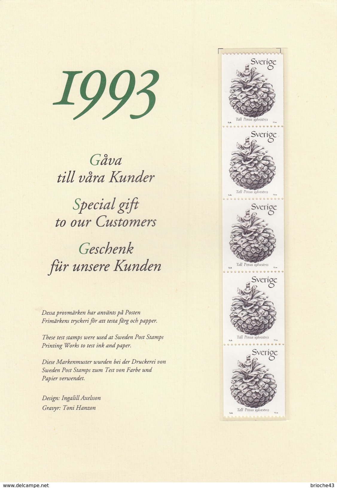 SUEDE- SVERIGE - LOT 3 BOOKLET CHRISTMAS GIFT - 1992 1st SWEDEN STAMPS - 1993 PINE CONE - 1995 SWEDISH HOUSES  / 5 - Sonstige & Ohne Zuordnung