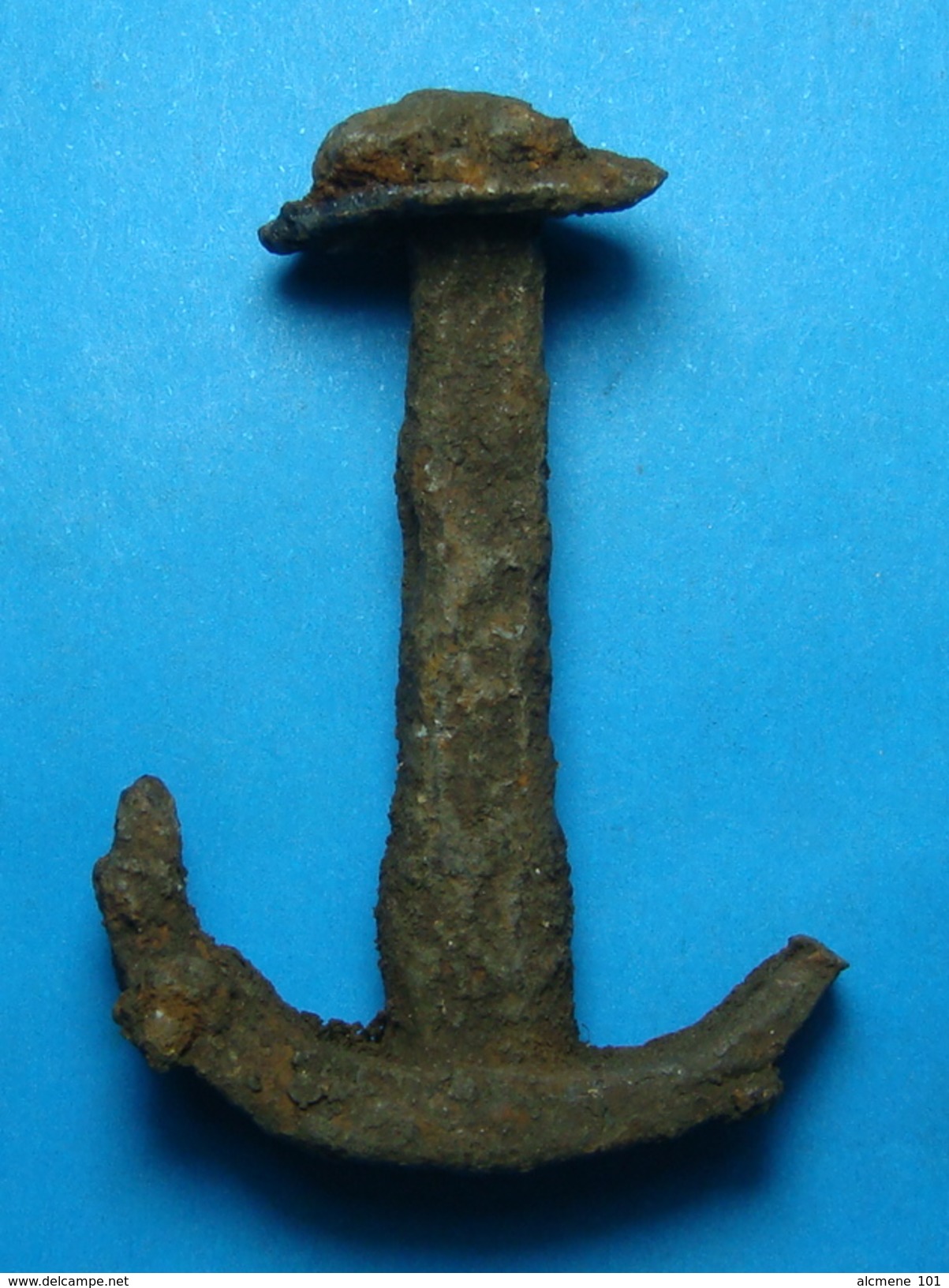 VERY RARE ROMAN REPUBLIC ANCHOR FOR SMALL RIVER OR LAKE BOATS, IRON. I C.A.D. 50 X 37 Mm. - Archäologie