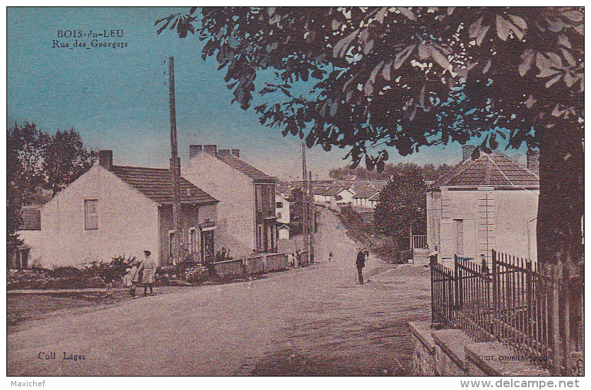 Bois Du Leu - Rue Des Georgets (petite Animation) Circ 1936, Sous Enveloppe, Colorisée - Other & Unclassified