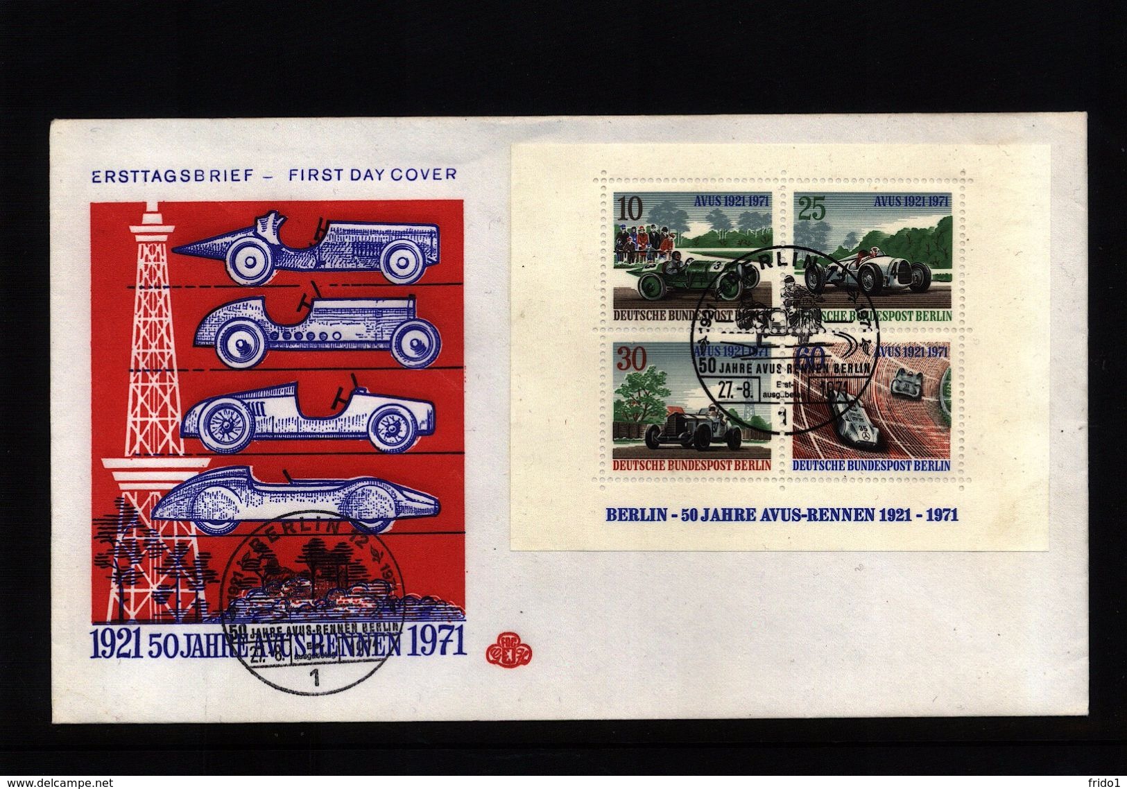 Germany / Deutschland Berlin 1971 Car And Motorbike Races Interesting FDC - Automobilismo