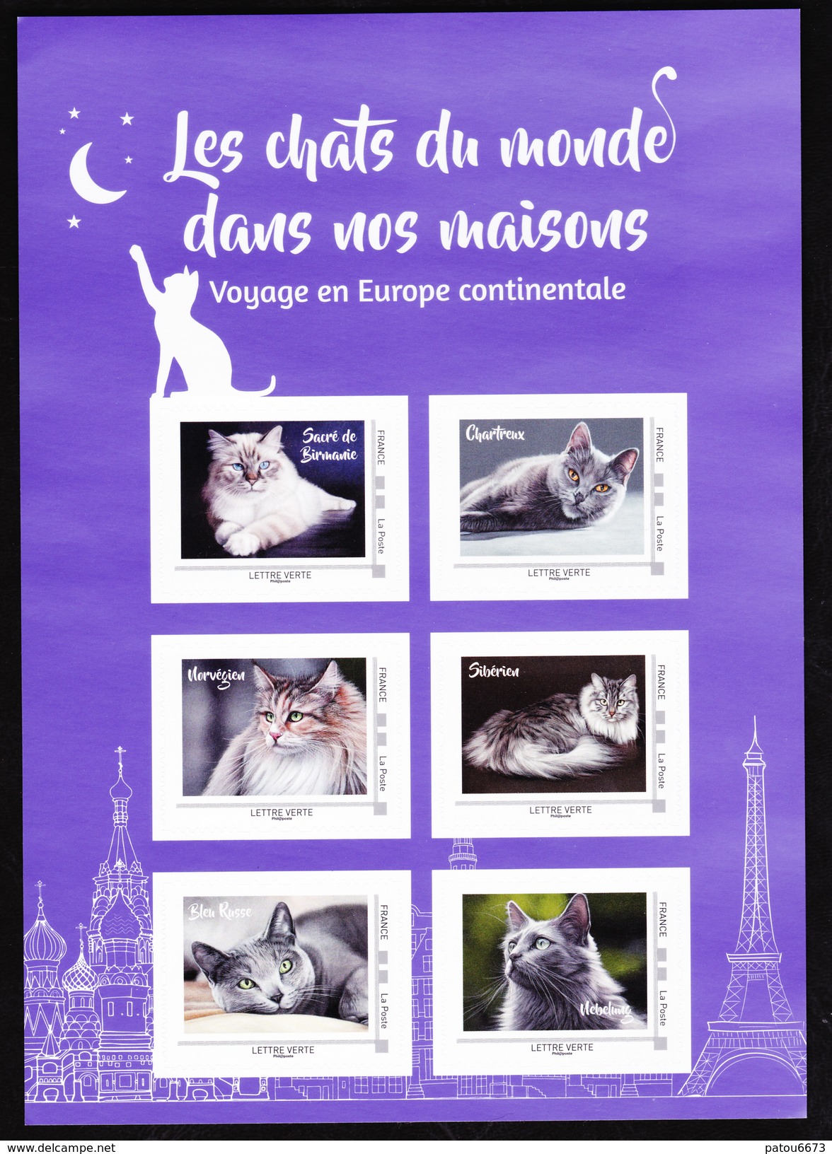 FRANCE 2017  Collector Chats Cats Luxe (Norvegian, Nebelung, Siberian, Chartreux...) - Domestic Cats