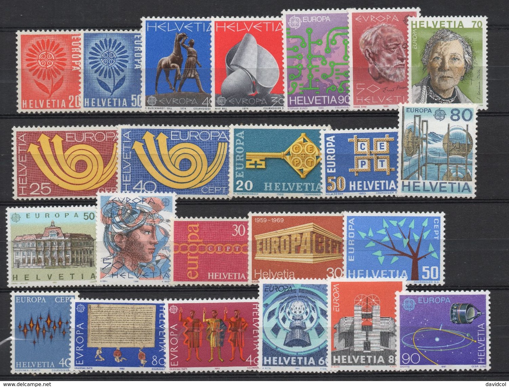 N326.-. SWITZERLAND 1969-1990. GREAT LOY MNH X 23 STAMPS - Collections