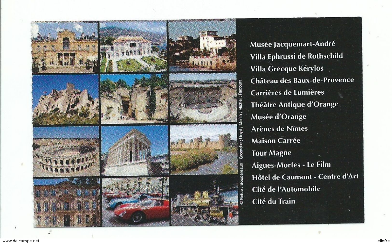 Ticket D' Entrée Musée Paris Musée Jaquemart 2017 - Eintrittskarten