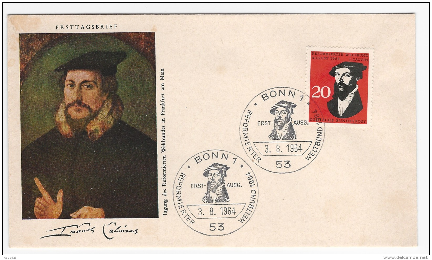 GERMANY 1964 MICHEL 439 FDC CAT VAL 3.00 EUR - Sonstige & Ohne Zuordnung