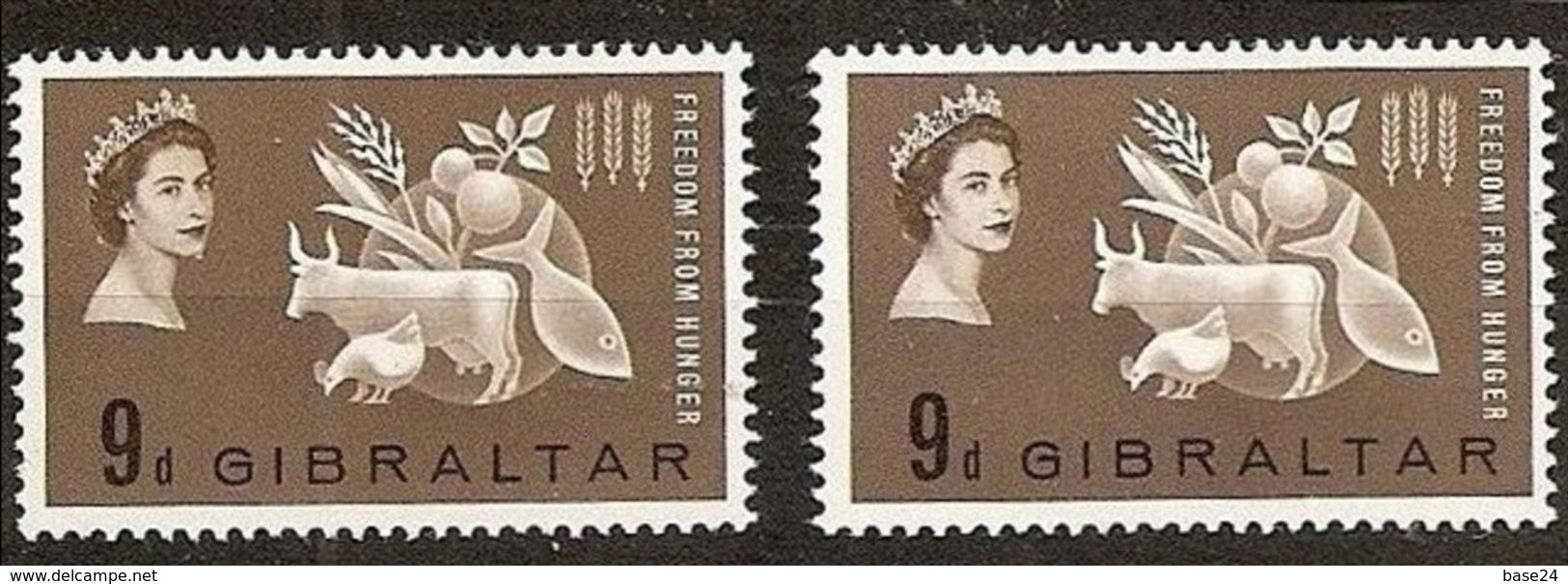 1963 Gibilterra Gibraltar FAME - FREEDOM FROM HUNGER 2 Serie (159)  MNH** - Levensmiddelen