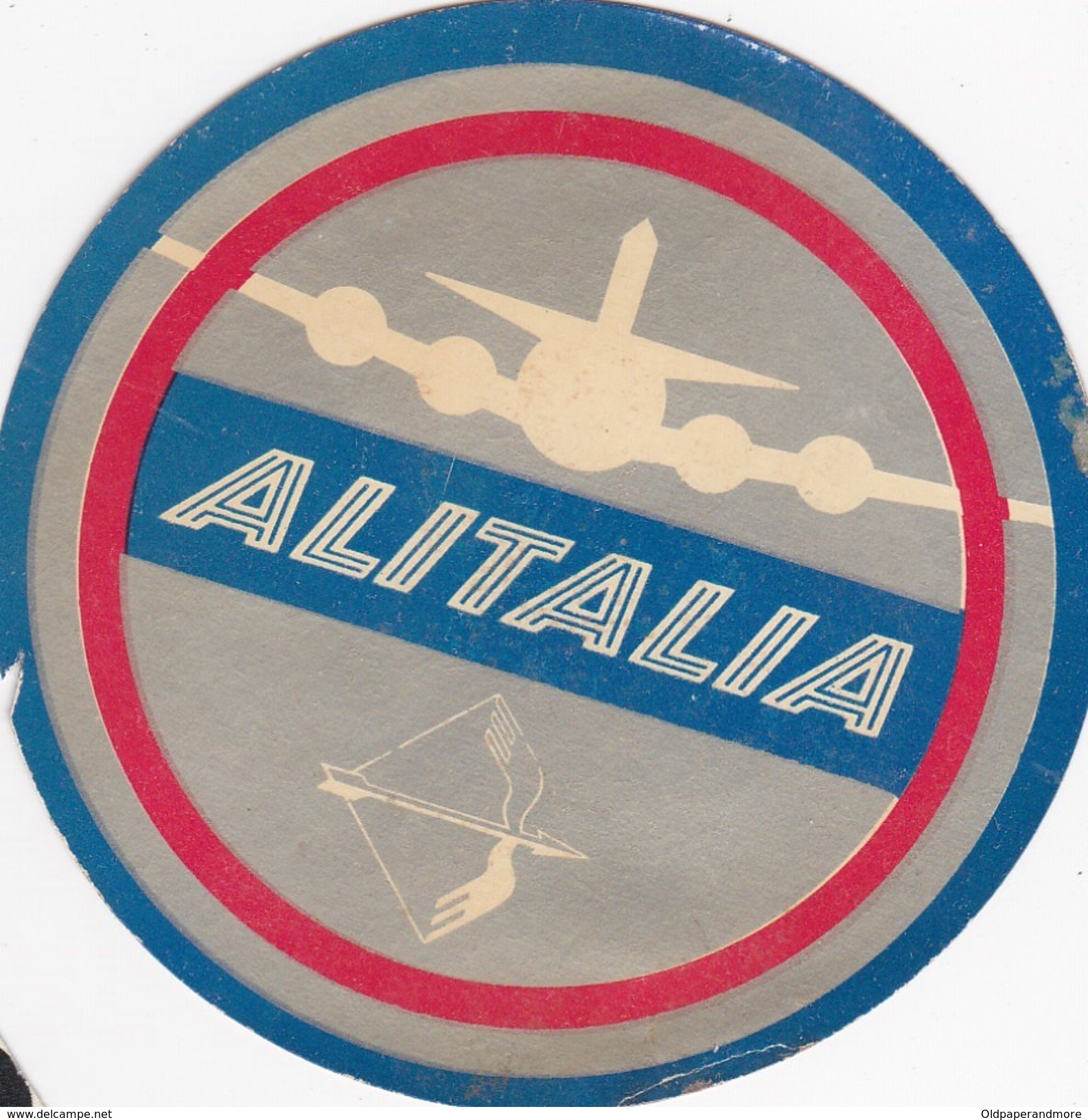 ITALY ITALIA   - ALITALIA  AIRLINES AIRWAYS   LABEL  - AIRPLAIN - Baggage Labels & Tags