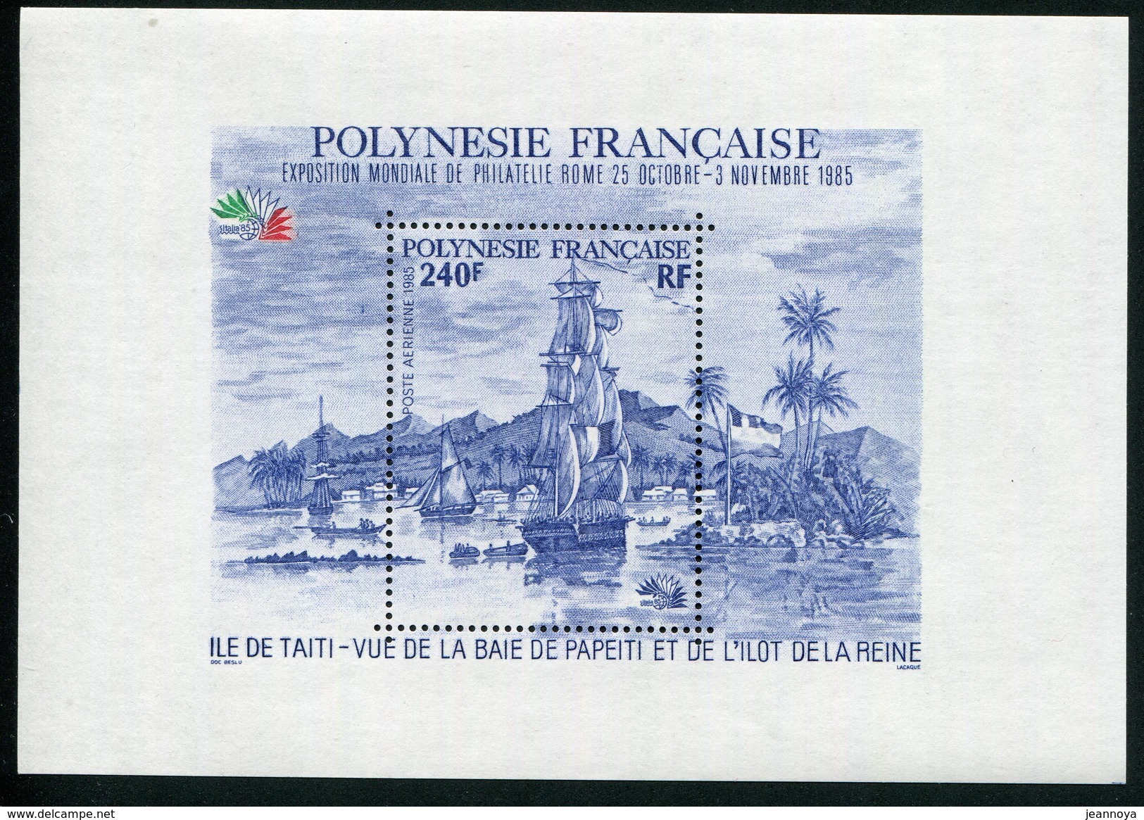 POLYNESIE FRANCAISE - BLOCS & FEUILLETS N° 11  * * - ITALIA 1985 - LUXE - Blocchi & Foglietti