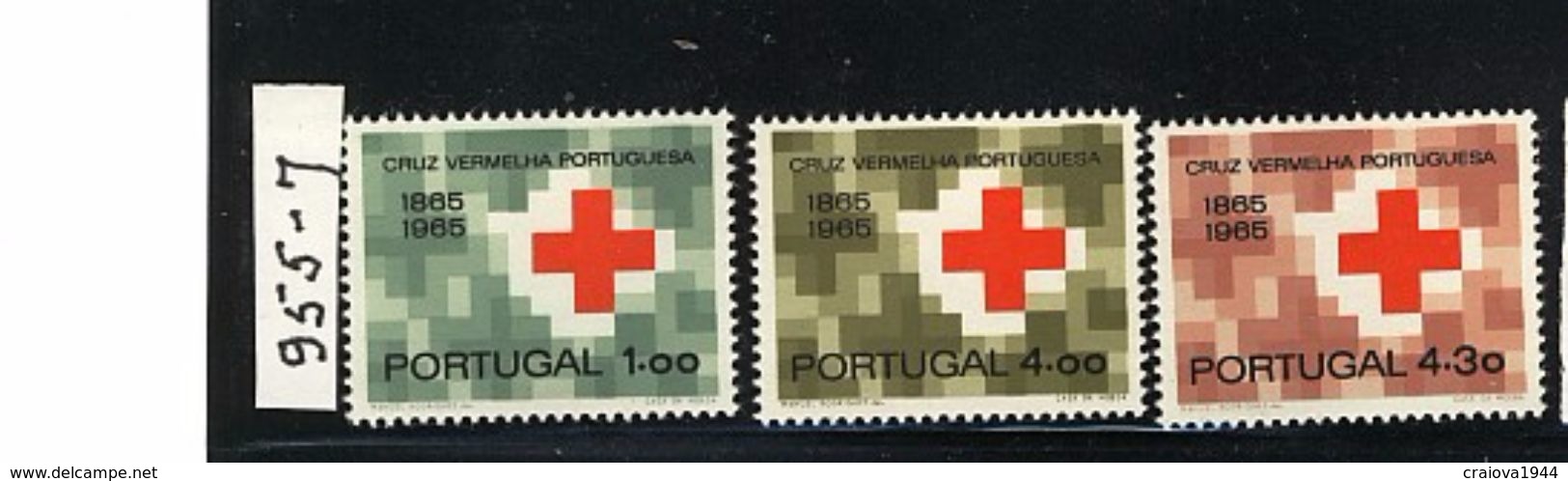 PORTUGAL. 1965 "RED CROSS" #955 - 957 MNH - Nuevos