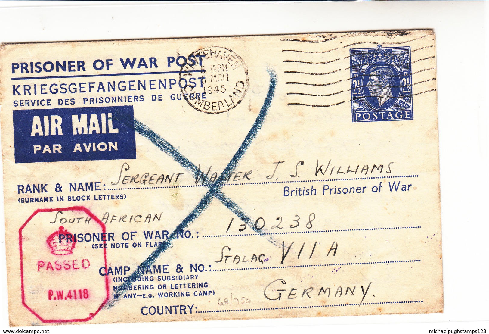 G.B. / P.O.W. Mail / Undelivered Mail / Censorship / Switzerland / Germany - Unclassified