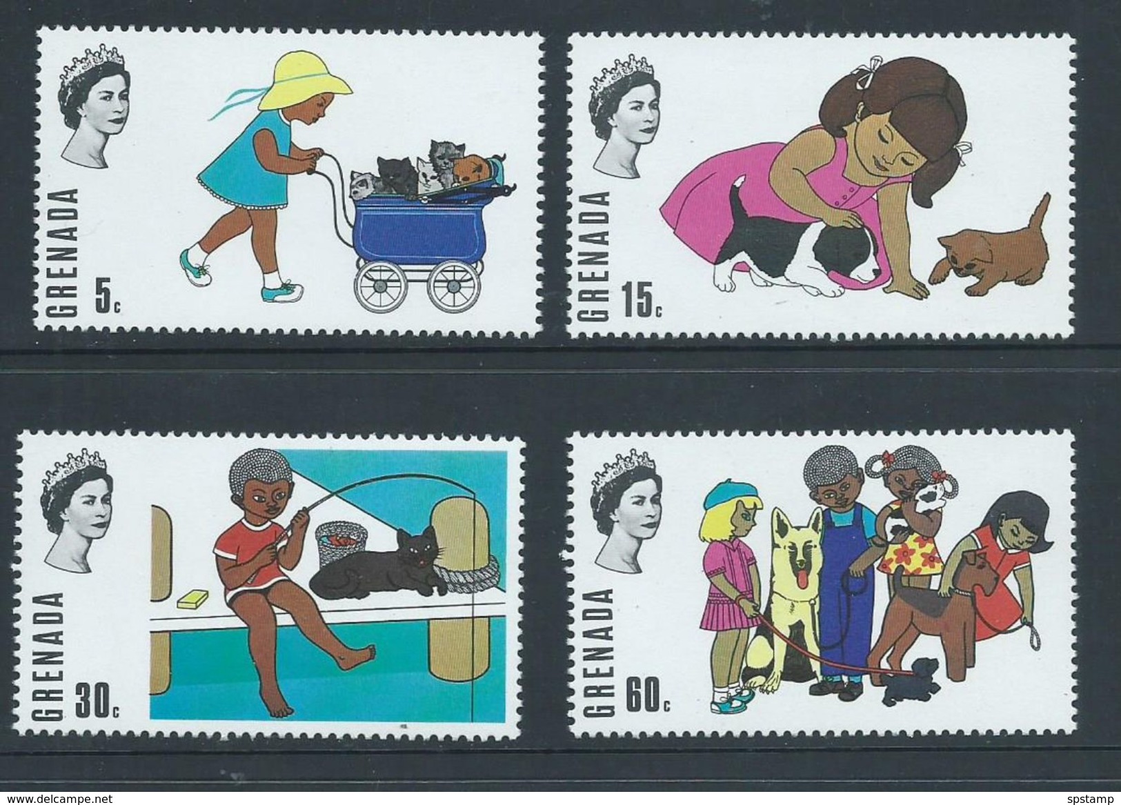 Grenada 1970 Wordsworth Children & Pets Set 4 MNH - Grenada (...-1974)