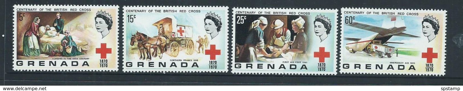 Grenada 1970 Red Cross Anniversary Set 4 MNH - Grenada (...-1974)