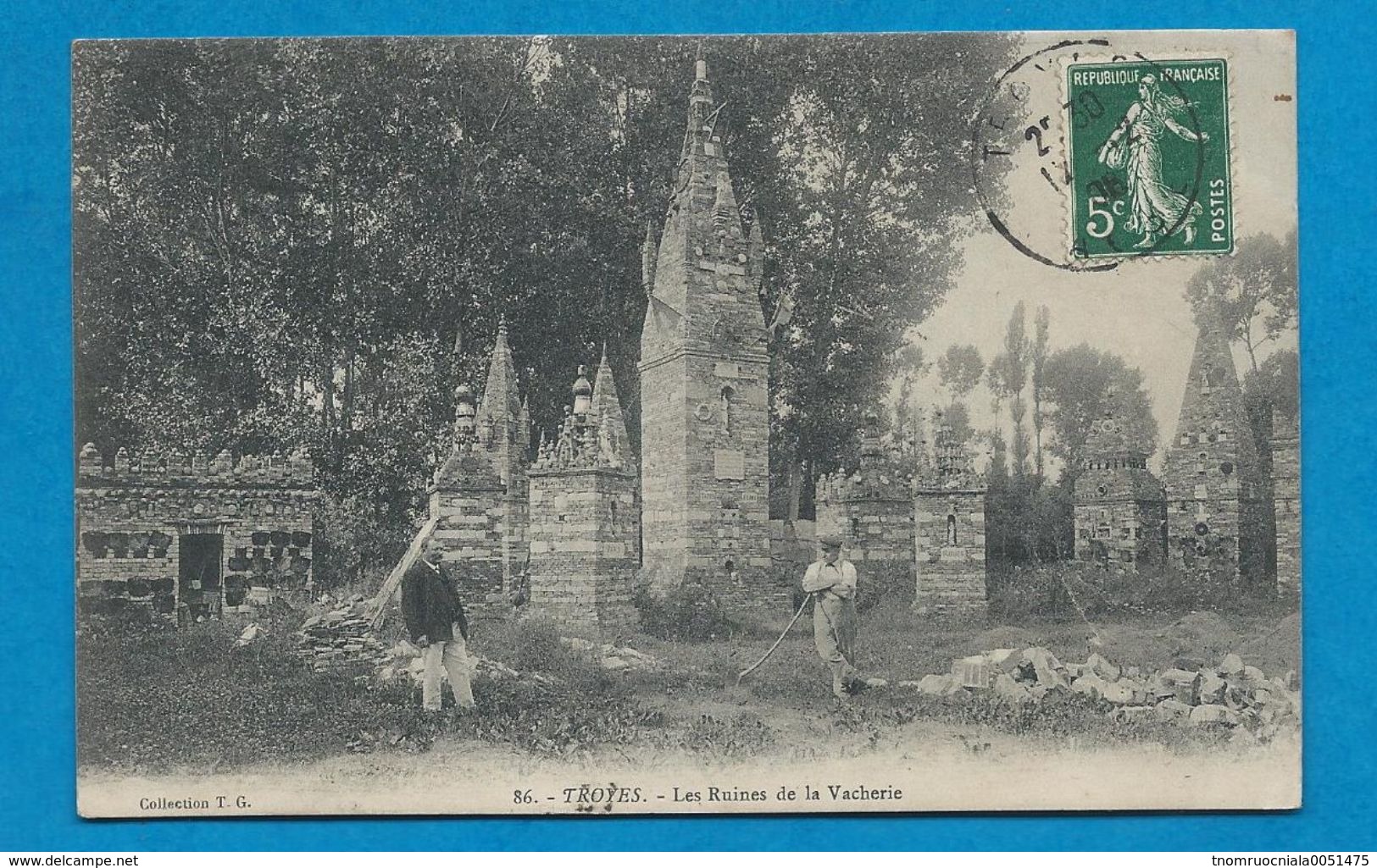 TROYES   Les Ruines De La Vacherie     Animées     écrite En 1908 - Troyes