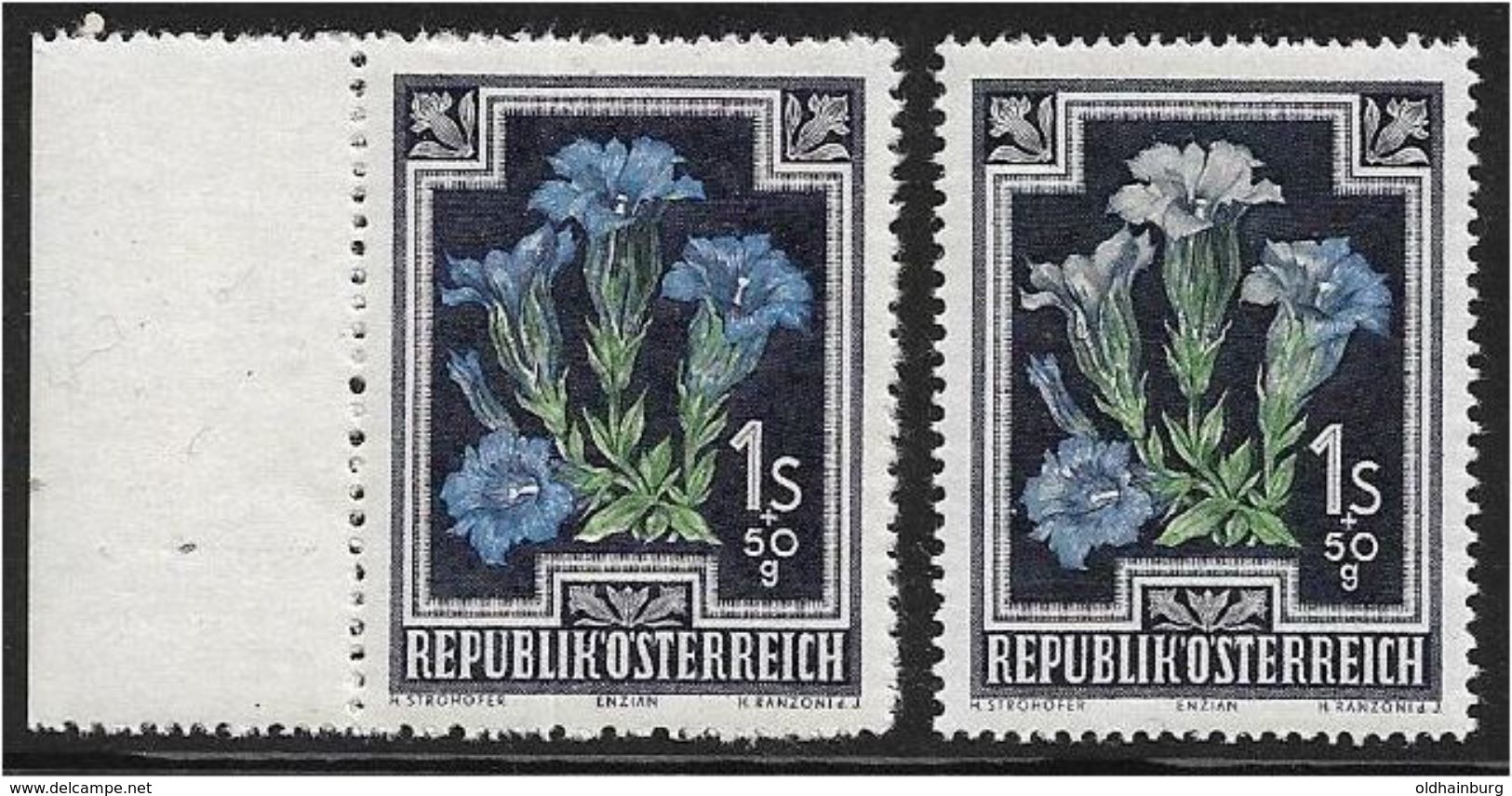 1510l: Weißer Enzian ? Leider Nein, Da Der VÖB- Prüfer Die Marke Wegen Der Teils Blauen Farbe.... - Unused Stamps