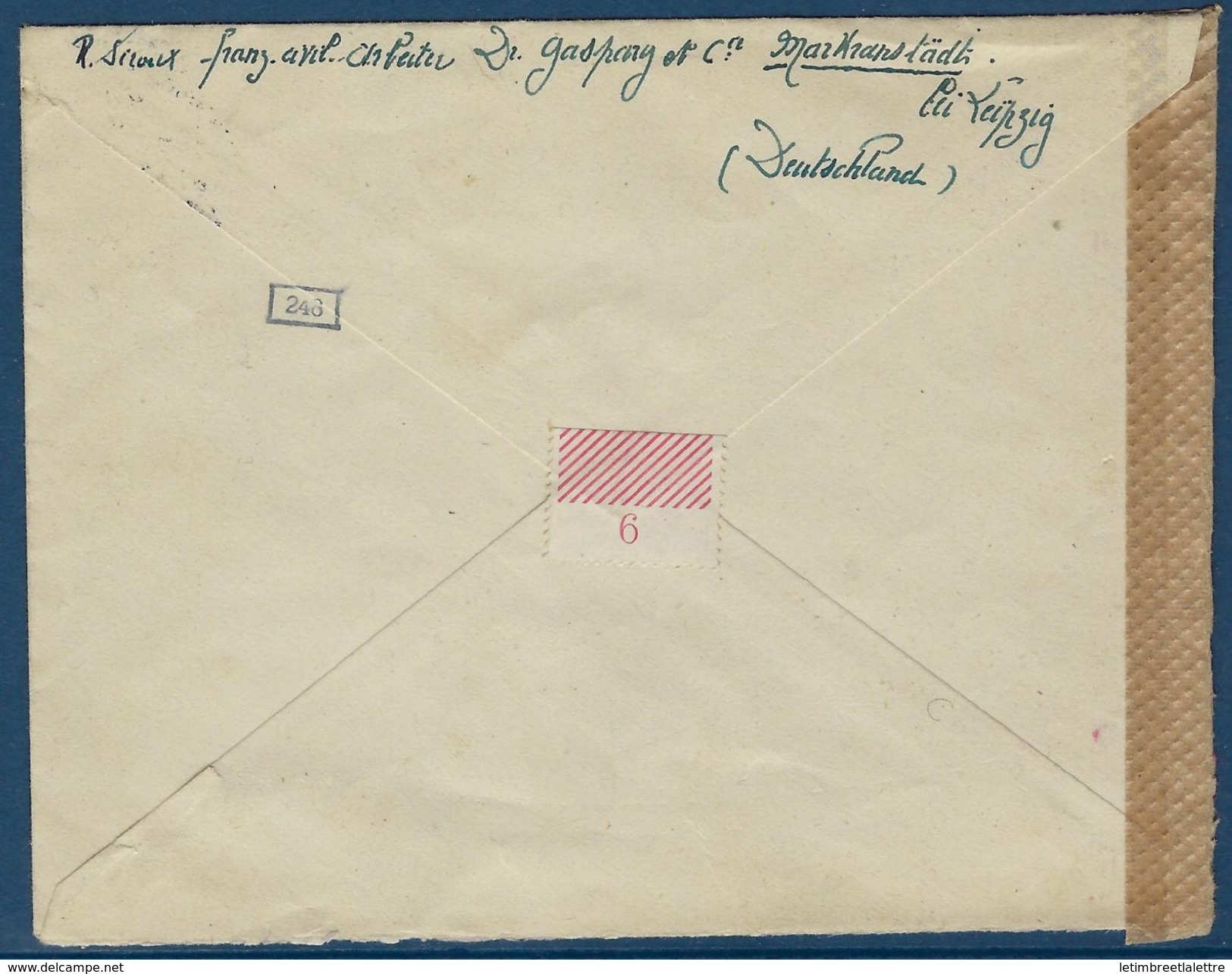 Lettre D'un STO à Francfort Le 12 / 1 / 43, Censuré, Bel Affranchissement - Eerste Vluchten