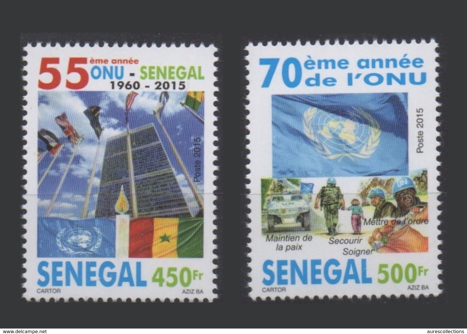 ¤NEW YEAR SALE¤ SENEGAL 2015 70 TH ANNIVERSARY UN UNITED NATIONS UNIES ONU ORGANISATIONS ORGANIZATIONS JOINT ISSUE MNH - Emissions Communes