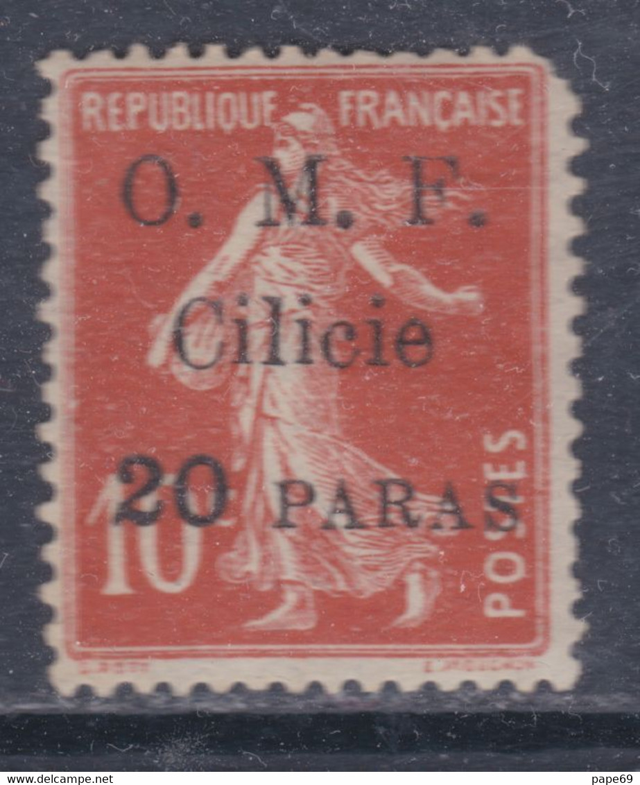 Cilicie N° 82 X  20 Pa Sur 10 C. Rouge, Trace De Charnière, Angle Supérieur Droit Court, Sinon TB - Nuovi