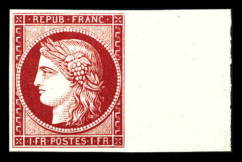 ** N°6f, 1f Carmin, Impression De 1862, Fraîcheur Postale Bdf. SUP (certificat)   Qualité: ** - 1849-1850 Cérès