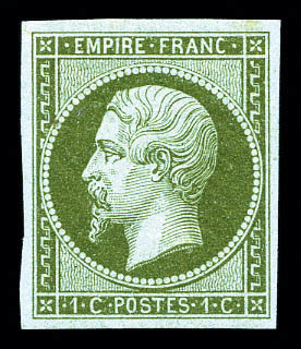 ** N°11, 1c Olive, Fraîcheur Postale. SUP (certificat)   Qualité: ** - 1853-1860 Napoleon III