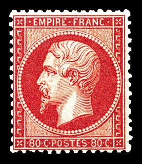 * N°24, 80c Rose. TTB (signé/certificat)   Qualité: *   Cote: 2300 Euros - 1862 Napoleone III