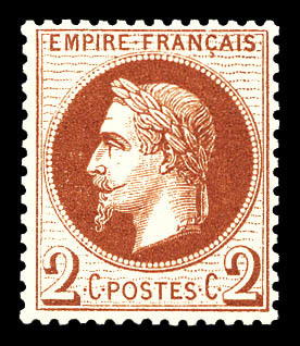 ** N°26B, 2c Rouge-brun Clair Type II. TTB (signé Calves)   Qualité: ** - 1863-1870 Napoleone III Con Gli Allori