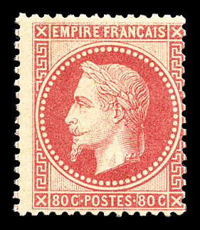 ** N°32, 80c Rose, Frais. SUP (signé Calves/certificat)   Qualité: ** - 1863-1870 Napoléon III. Laure