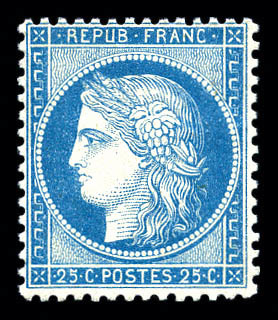 ** N°60A, 25c Bleu Type I. TTB (signé/certificat)   Qualité: ** - 1871-1875 Cérès