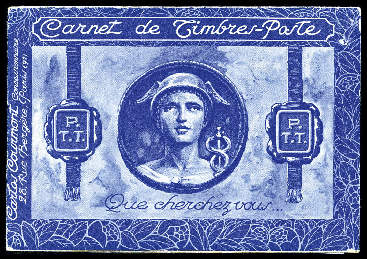 ** N°199-C 3am, Couverture Tête De Mercure, Timbres Annulés De L'agence Comptable De Paris Du 6 Janvier 1928, TTB, R.R.  - Autres & Non Classés