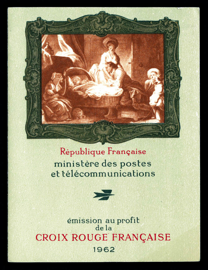** Croix Rouge De 1962: 2ème Tirage Lilas Foncé Et Gris, TB (certificat)   Qualité: **   Cote: 925 Euros - Croix Rouge
