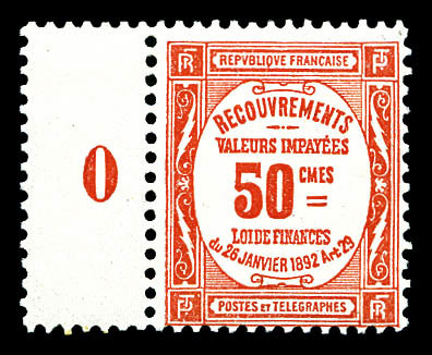 ** N°47, 50c Rouge Bord De Feuille, Fraîcheur Postale, TTB (certificat)   Qualité: **   Cote: 1100 Euros - 1859-1959 Usati