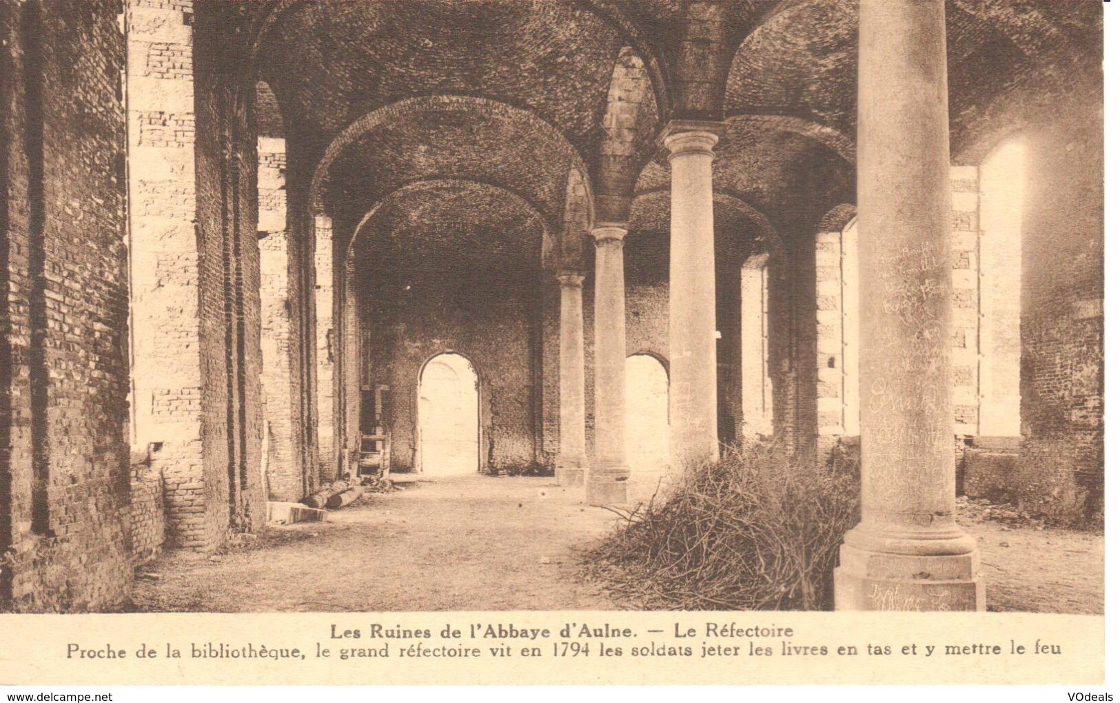 Montigny-le-tilleyul - CPA - Ruine De L'Abbaye D'Aulne - Le Refectoire - Montigny-le-Tilleul