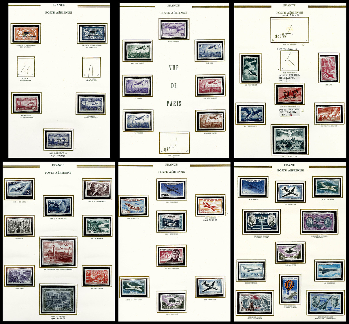 N Poste Aérienne, 1927/1973, Ensemble Complet Dont N°6c (sf 3,4,6d,14,15), Des Ex*, 46 Exemplaires TB   Qualité: N   Cot - Sammlungen