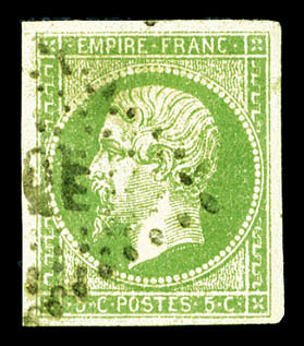 O N°8, 5c Vert-jaune Obl Losange 'MQE' (Martinique), TB (certificat)   Qualité: O   Cote: 550 Euros - Águila Imperial