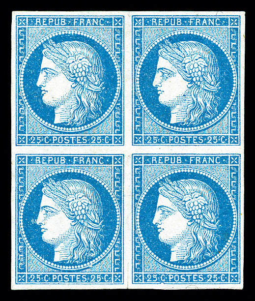 ** N°23, 25c Bleu En Bloc De Quatre, FRAÎCHEUR POSTALE, SUP (certificat)    Qualité: ** - Aigle Impérial