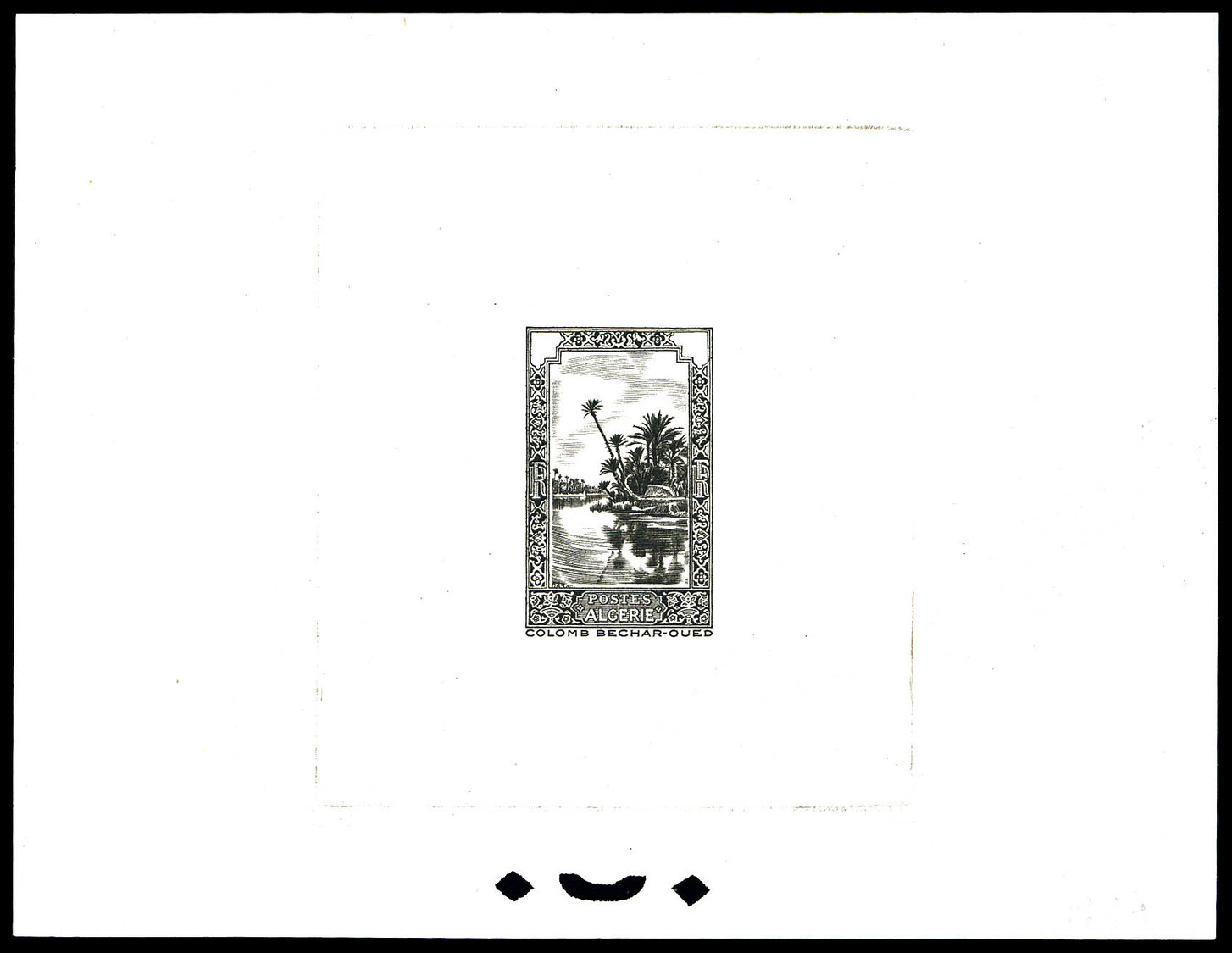 (*) N°102, Oued, épreuve En Noir Avec Cuvette Sans La Valeur. SUP   Qualité: (*) - Unused Stamps