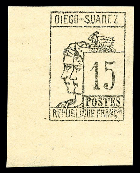 ** N°8, 15c Gris-noir Coin De Feuille, Fraîcheur Postale, SUP (signé Brun/Marquelet/certificat)   Qualité: ** - Unused Stamps