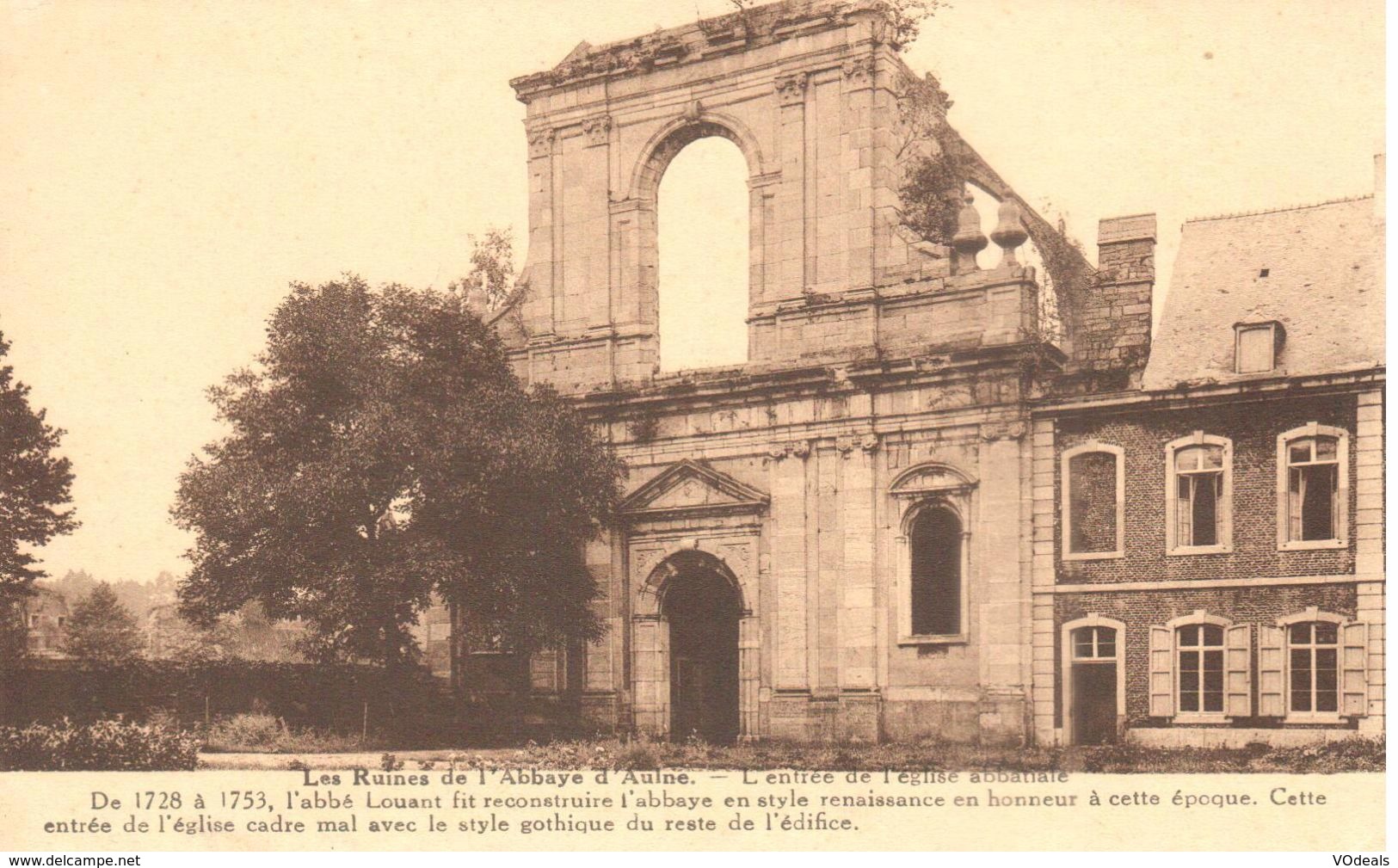Montigny-le-tilleul - CPA - Ruine De L'Abbaye D'Aulne - L'entrée - Montigny-le-Tilleul