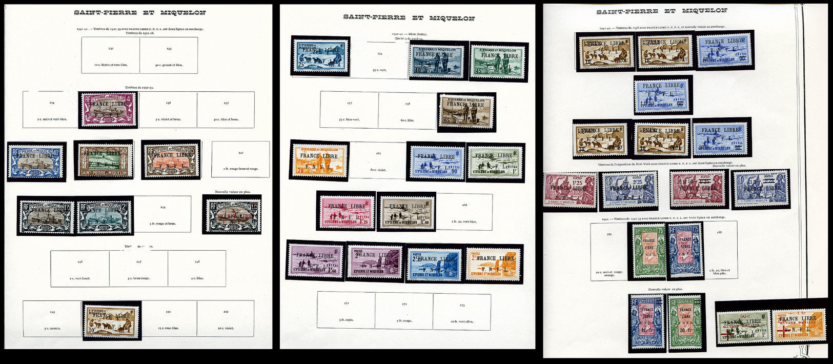 * N°235/311, 1941/42: 'FRANCE LIBRE' Ensemble Composé De 38 Exemplaires TB   Qualité: *   Cote: 1630 Euros - Gebraucht