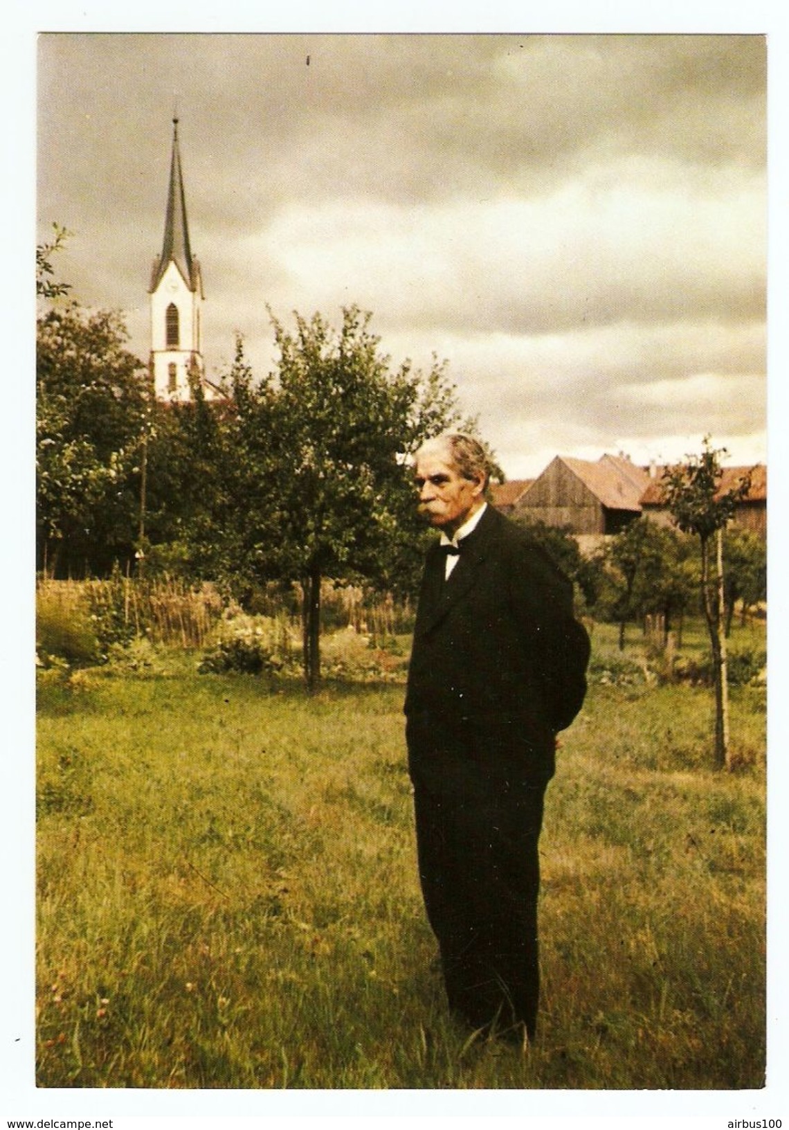 CPM DOCTEUR ALBERT SCHWEITZER A GUNSBACH 1957 ALSACE PRIX NOBEL DE LA PAIX - PHOTO Ph. FERBER - NON CIRCULÉE - 2 Scans - Nobelpreisträger