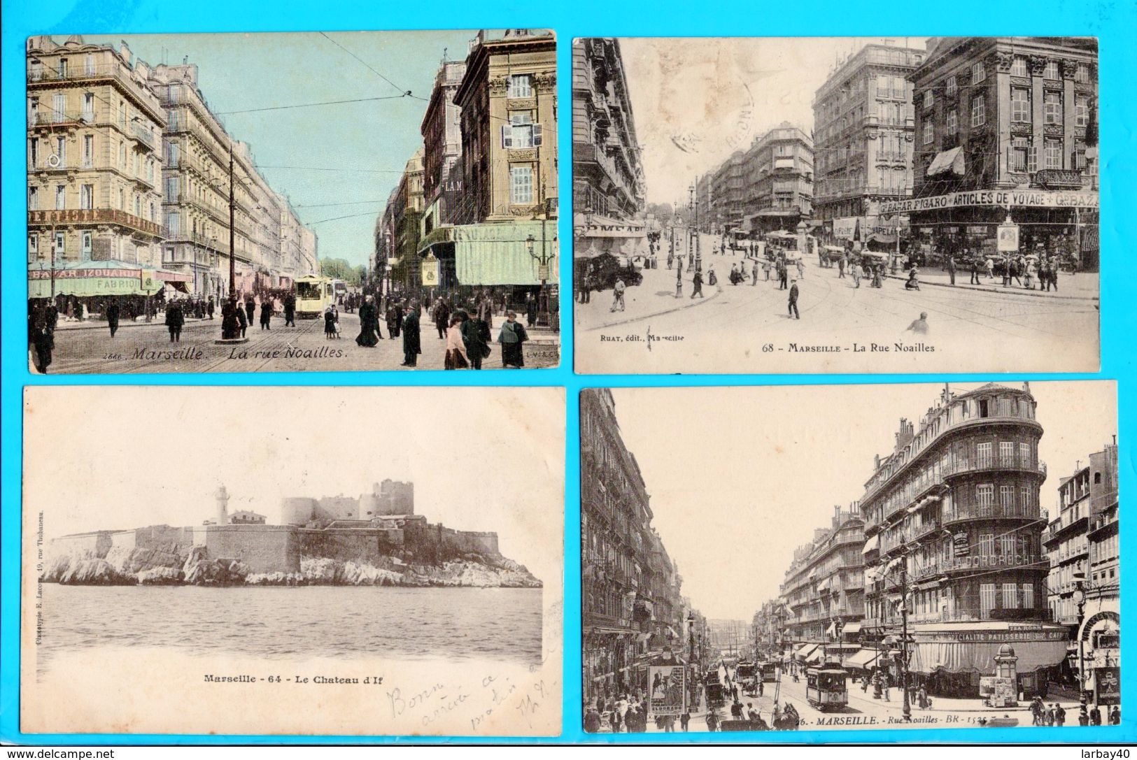 Lot De 12 Cpa  Carte Postale Ancienne - Marseille Rue Noailles  Corniche Ect - Non Classés